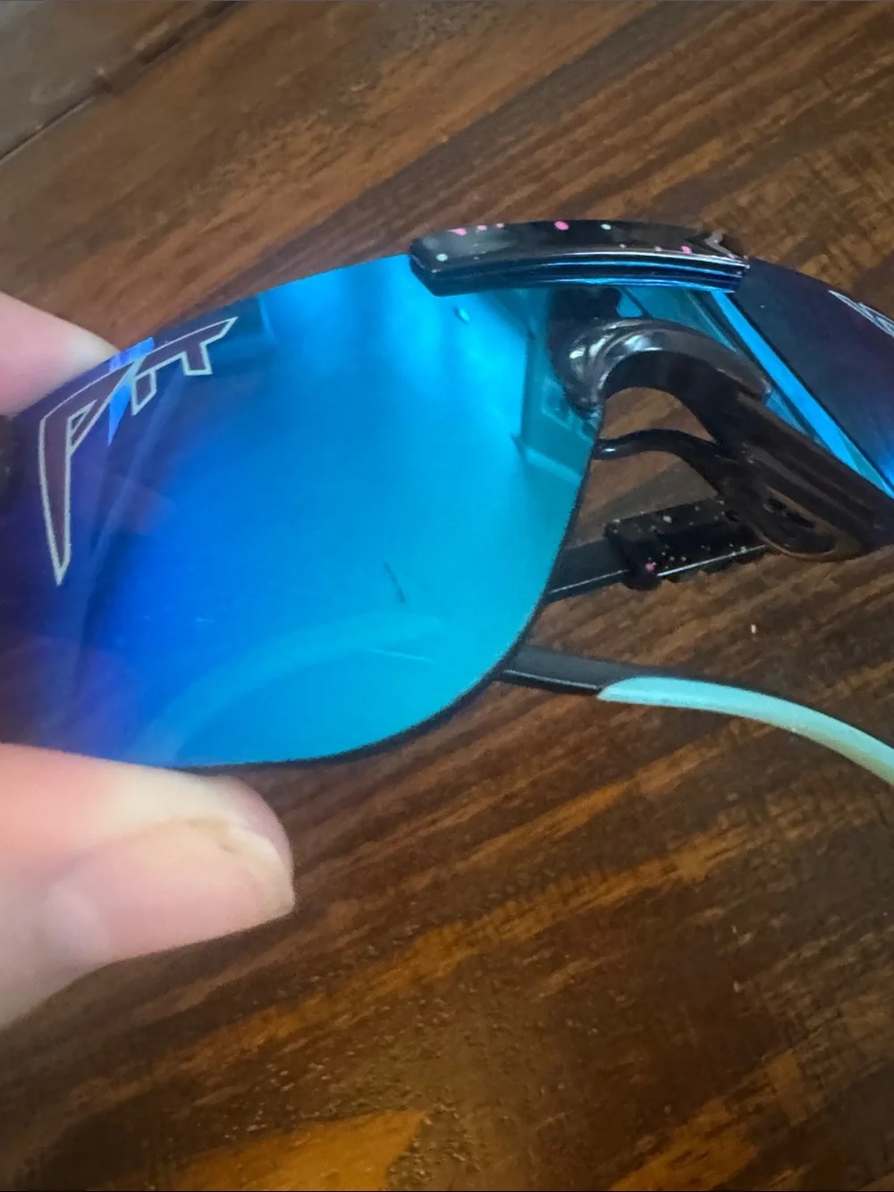 Pit Viper Kids Mirror Lens Sunglass Shield - Blue-Green Gradient